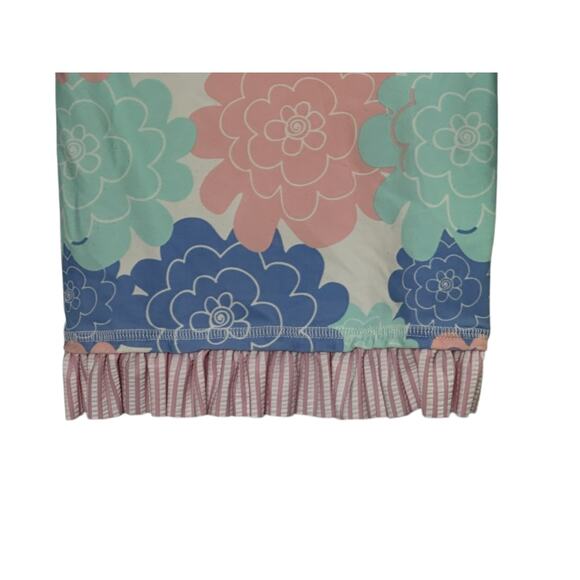 Ruffle Butts Long Sleeve Floral & Stripe Swim Shirt Toddler Girl's Size 3T - Picture 4 of 7